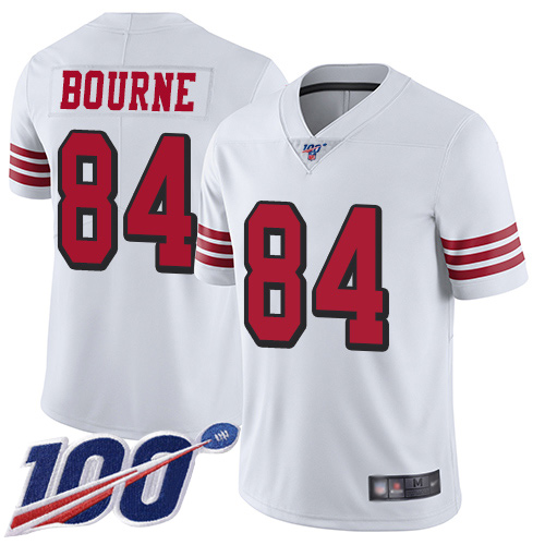 San Francisco 49ers Limited White Men Kendrick Bourne NFL Jersey #84 100th Season Vapor Untouchable Rush->youth nfl jersey->Youth Jersey